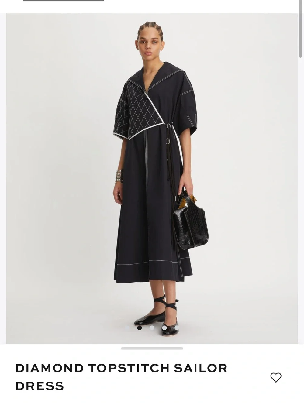 Tory Burch Diamond Topstitch sailor dress